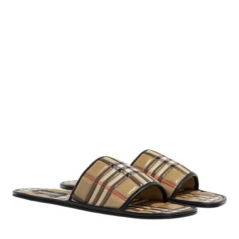 burberry mens slide|men's Burberry leather slide shoes.